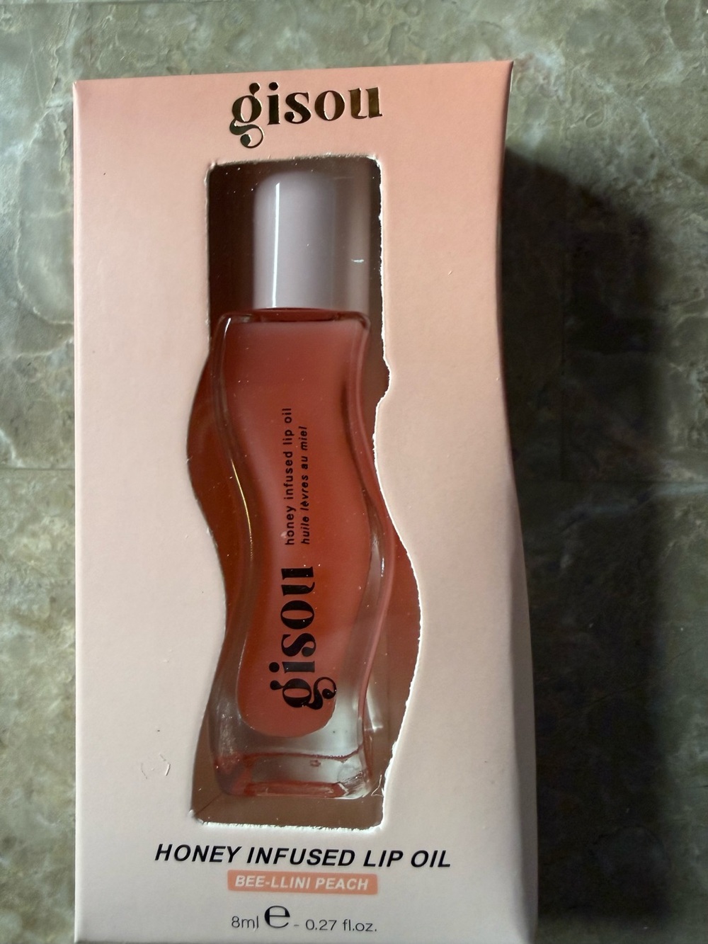 💋3-$36💋Gisou Honey Infused Lip Oil - Bee-llini Peach (Peach Pink)